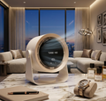 Bladeless Portable Air Circulator | Compact LED Display Cooling Fan, turbo-style air circulation design