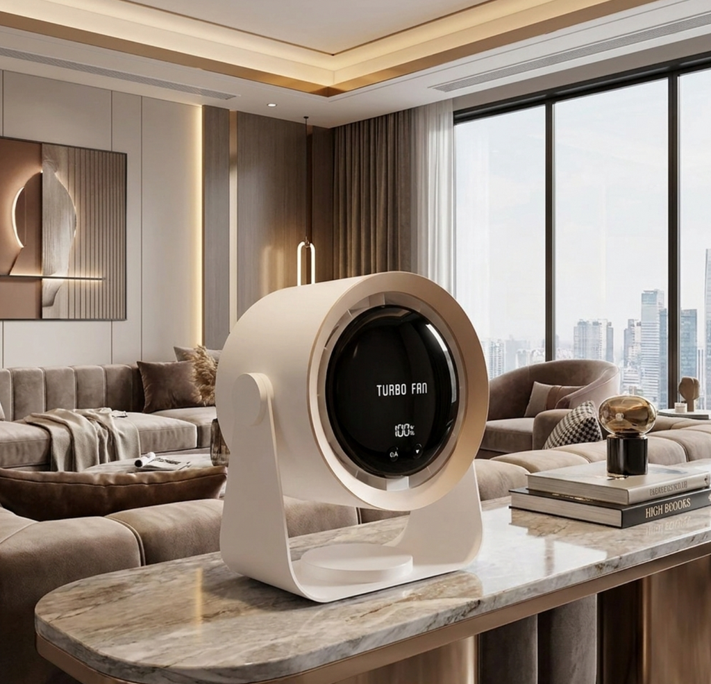 Altilerée Bladeless Fan Portable LED Display Compact Design Air Circulator