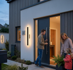 Atelierée Modern Linear Exterior Wall Light with Integrated LED