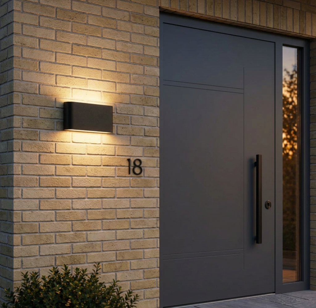 Atelierée Architectural Black Waterproof LED Outdoor Wall Light