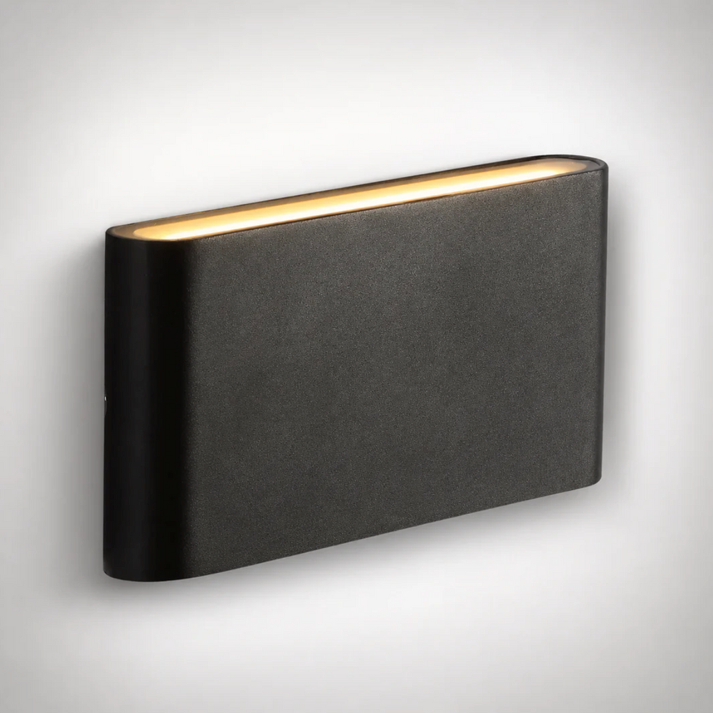 Atelierée Architectural Black Waterproof LED Outdoor Wall Light