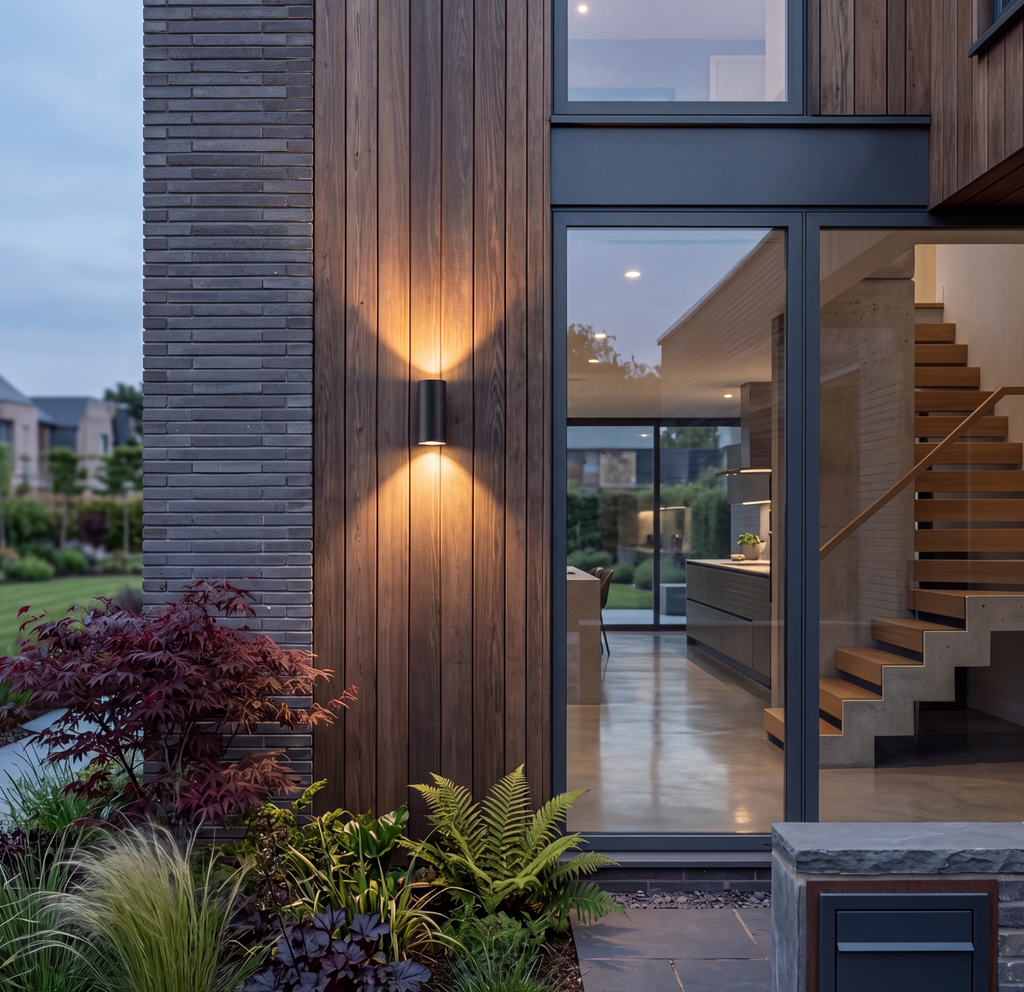 Atelierée Modern Anthracite Outdoor Wall Light with Up & Down Illumination