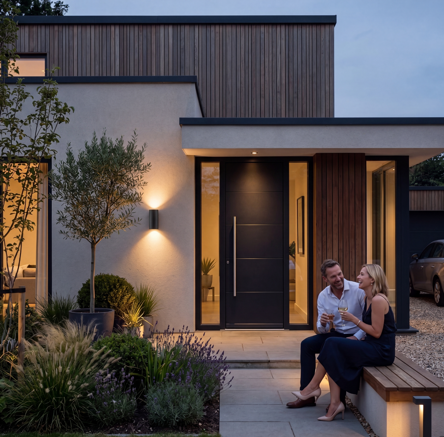 Atelierée Modern Anthracite Outdoor Wall Light with Up & Down Illumination