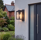 Atelierée Luxury Anthracite Outdoor Lantern Wall Light with Clear Glass
