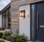 Atelierée Luxury Anthracite Outdoor Lantern Wall Light with Clear Glass