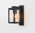 Atelierée Luxury Anthracite Outdoor Lantern Wall Light with Clear Glass