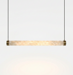 Atelierée Architectural LED Alabaster Pendant Light for Kitchen Islands & Dining Rooms