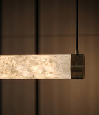 Atelierée Architectural LED Alabaster Pendant Light for Kitchen Islands & Dining Rooms