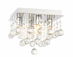 Atelierée Orlando Crystal Flush Ceiling Light | Luxury Chrome IP44 Bathroom Ceiling Light