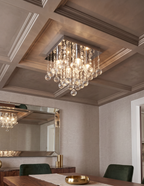Atelierée Orlando Crystal Flush Ceiling Light | Luxury Chrome IP44 Bathroom Ceiling Light