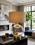 Atelierée Metro Brass Table Lamp | Luxury Designer Bedside & Living Room Lamp