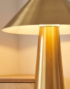 Atelierée Perth Brushed Aged Brass Table Lamp | Luxury Designer Bedside & Living Room Light