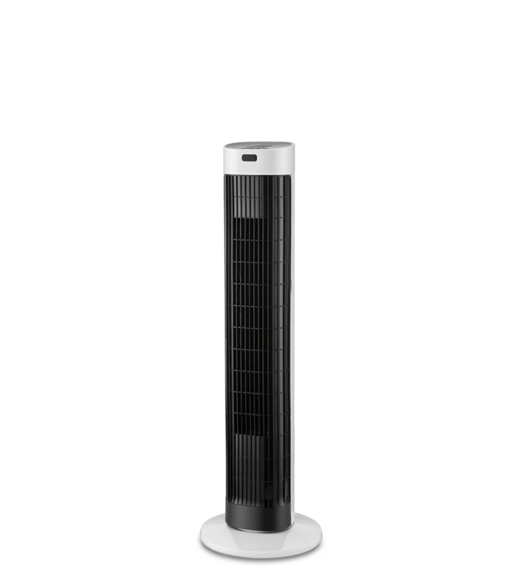 Atelierée Smart Tower Fan, Quiet Bladeless Oscillating Design with Whole Room Cooling