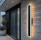 Atelierée Modern Linear Exterior Wall Light with Integrated LED