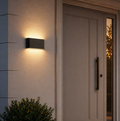 Atelierée Slim LED Outdoor Wall Light | Modern Black IP54 Up & Down Exterior Light