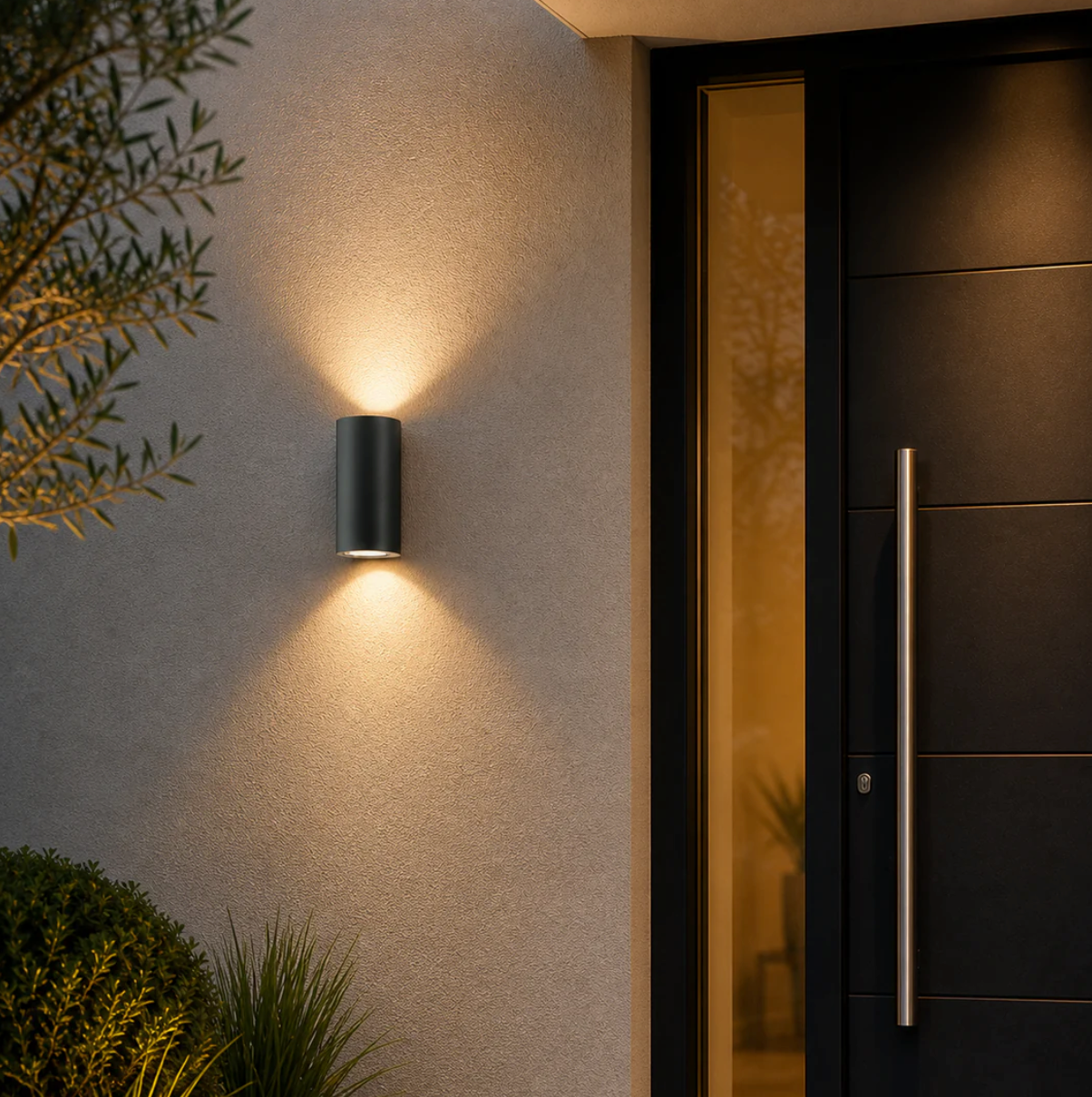 Atelierée Modern Anthracite Outdoor Wall Light with Up & Down Illumination