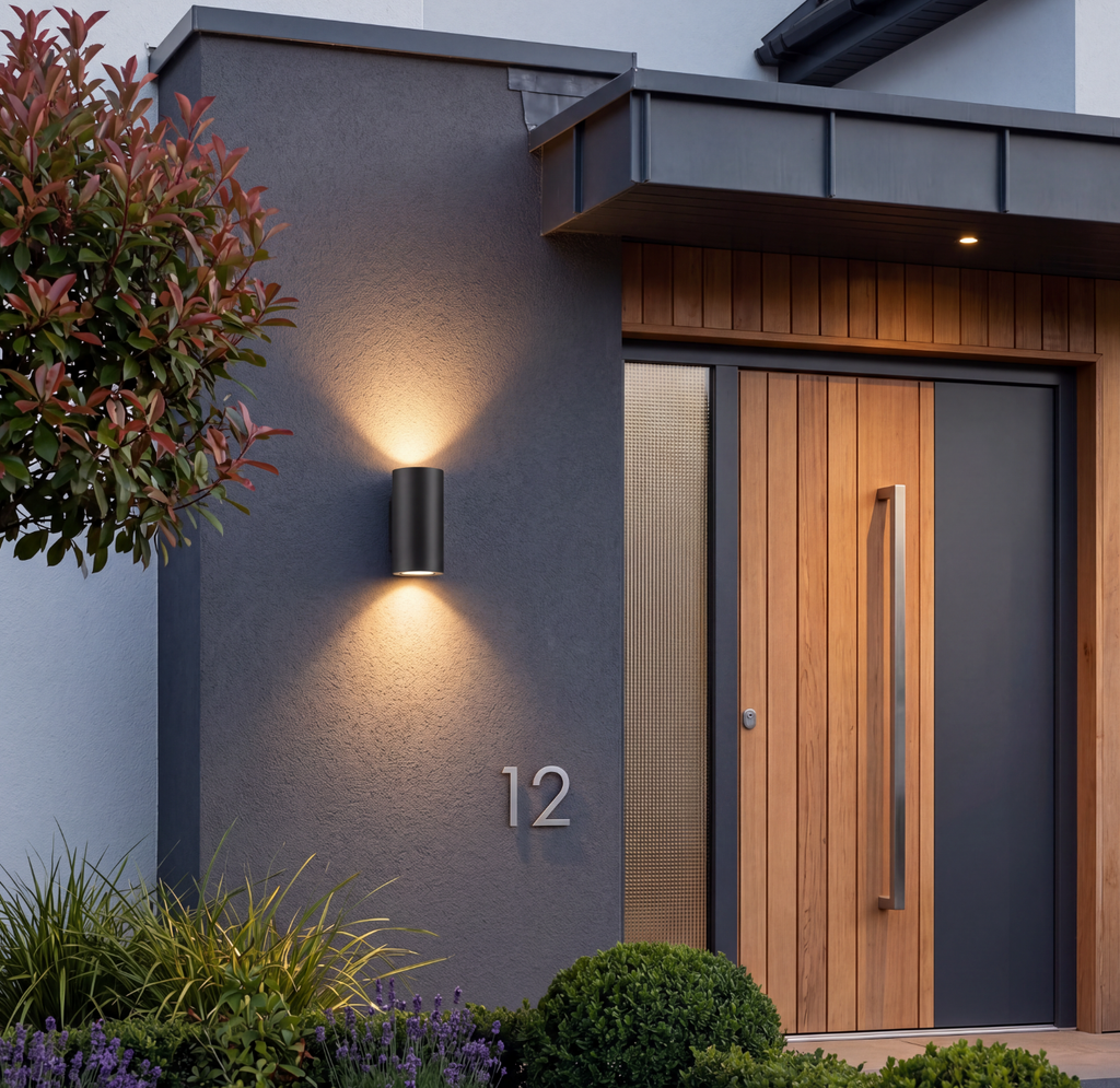 Atelierée Modern Anthracite Outdoor Wall Light with Up & Down Illumination