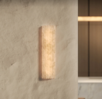 Atelierée Luxury Alabaster Fluted Wall Light with Integrated LED 400mm