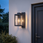 Atelierée Lisbon outdoor lantern wall light in anthracite