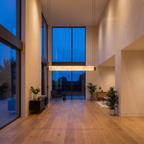 Atelierée Cascata alabaster LED pendant light in burnished brass