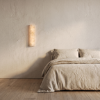 Atelierée Lumera alabaster fluted LED wall sconce