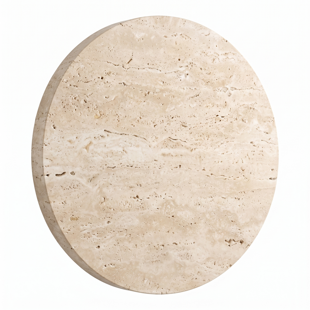 Atelierée Oro Italian travertine LED wall sconce, side profile