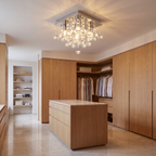 Atelierée Orlando crystal flush ceiling light in chrome