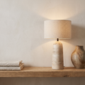 Atelierée Armine travertine table lamp in natural Italian stone