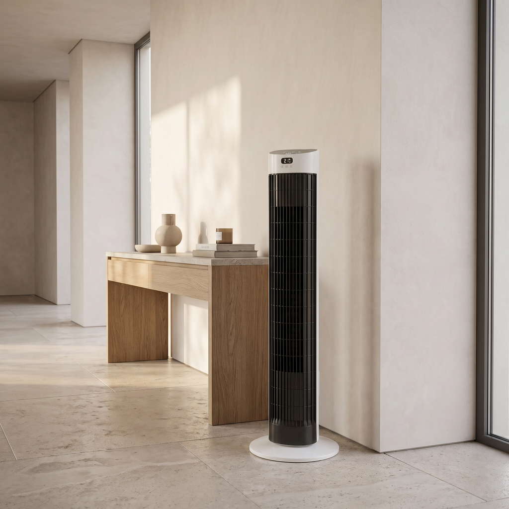 Atelierée quiet wide angle oscillating air circulator