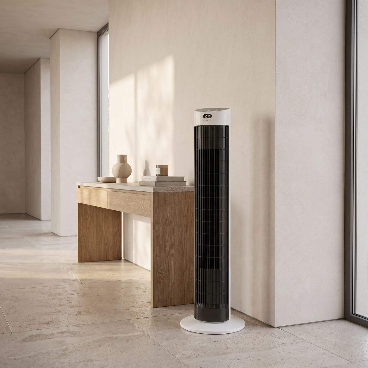Atelierée quiet wide angle oscillating air circulator