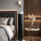 Atelierée smart bladeless tower fan in white