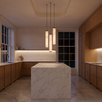 Atelierée Luminosa cylindrical alabaster LED pendant light