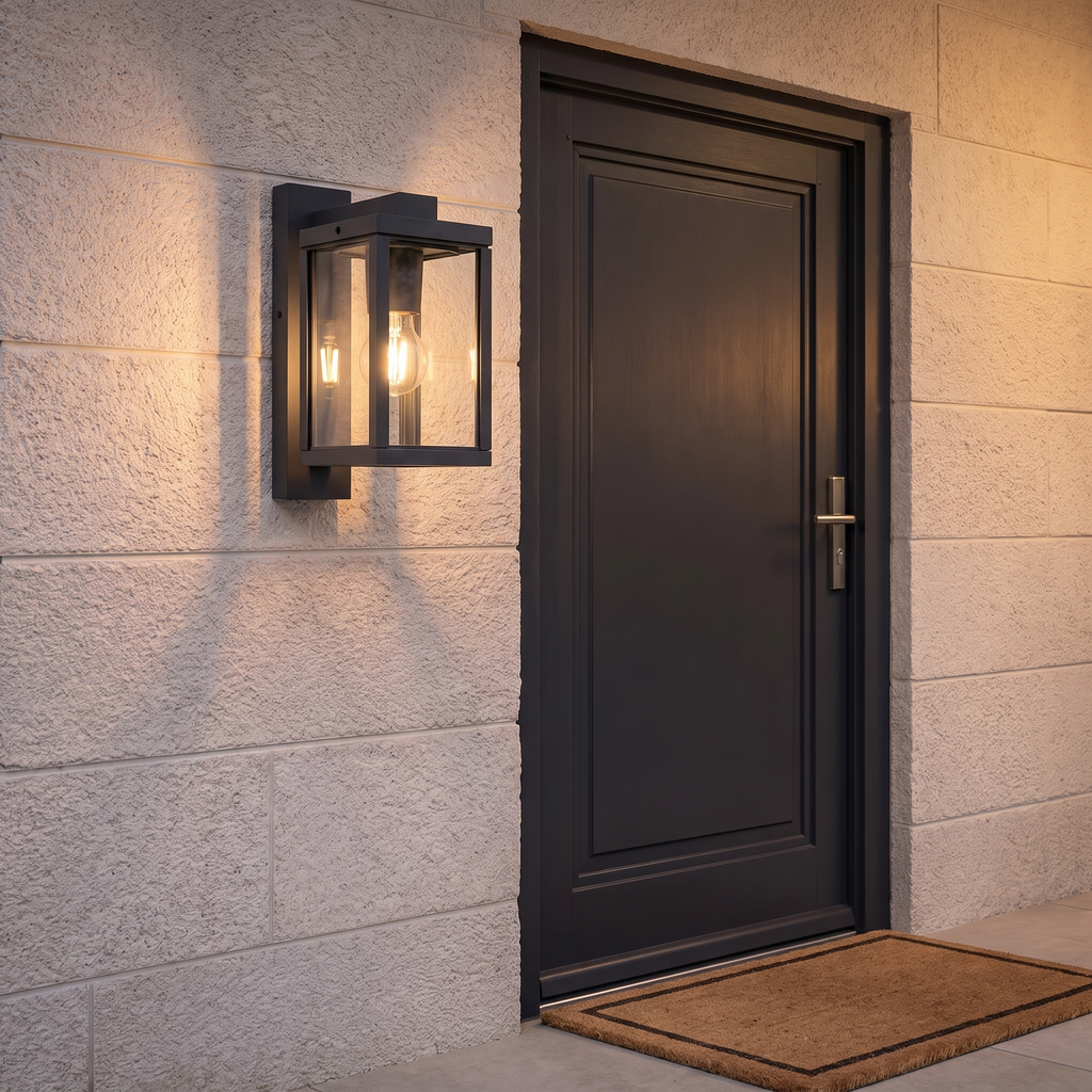 Atelierée Lisbon garden wall lantern, warm evening glow