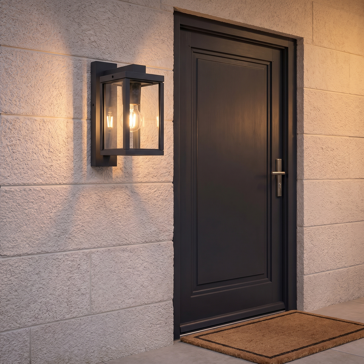 Atelierée Lisbon garden wall lantern, warm evening glow