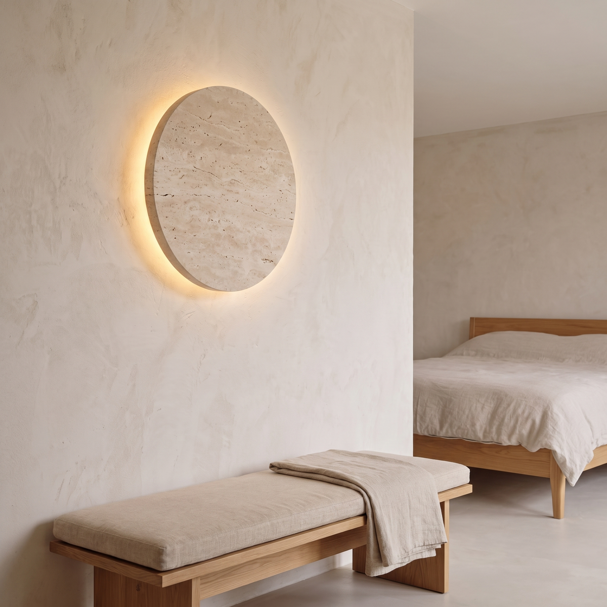 Atelierée Oro designer stone wall light for hallways and bedrooms