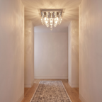 Atelierée Orlando luxury chrome and crystal ceiling light