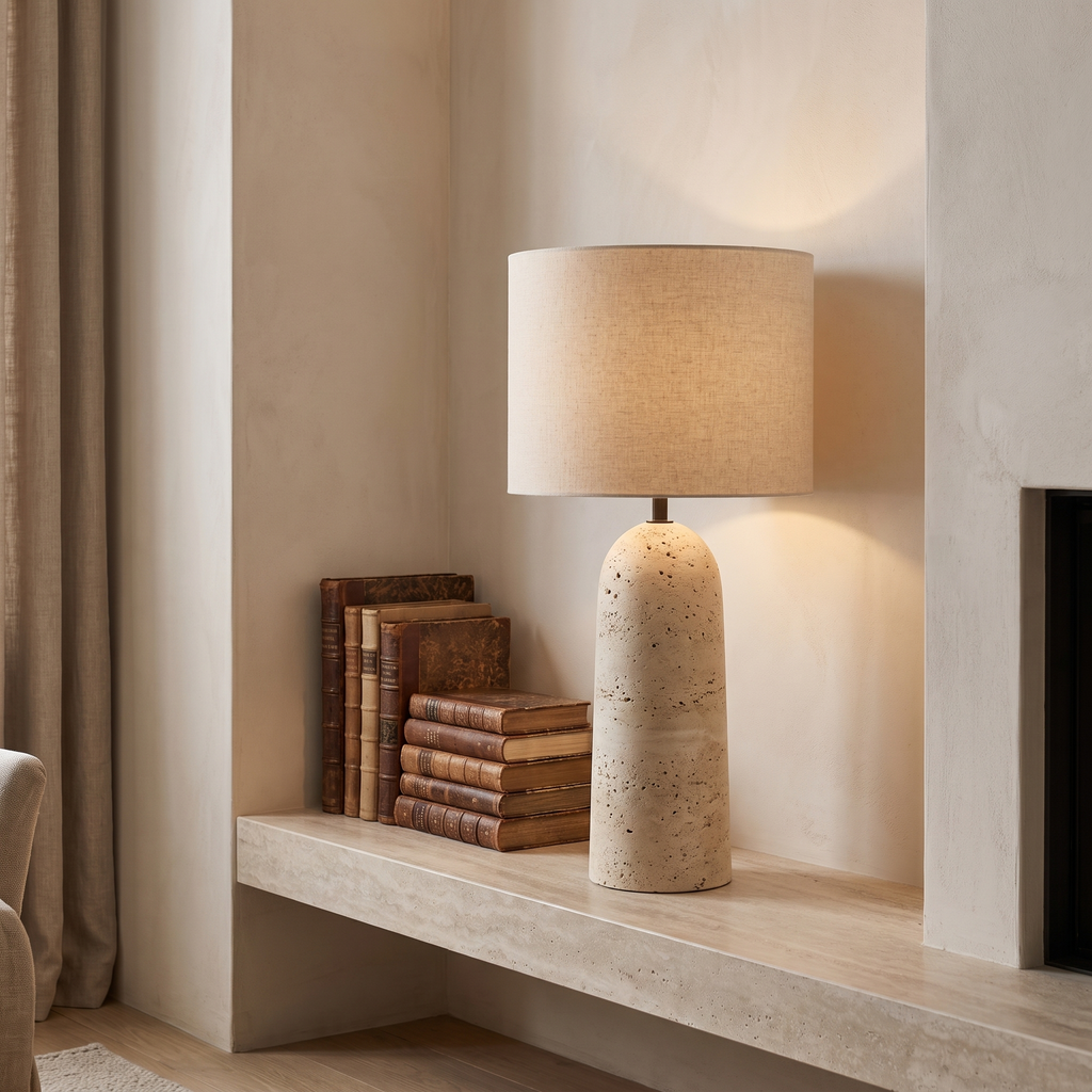 Atelierée Armine stone table lamp for bedrooms and living rooms