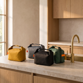 Minimalist insulated lunch bag on a kitchen worktop