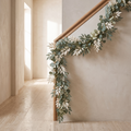 Eucalyptus garland running along a staircase bannister