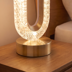 Close detail of the Stellora crystal night light facets