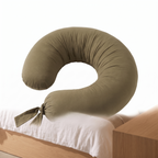 Adjustable pregnancy support pillow on a plain white background