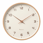 Nordic minimalist wall clock on a plain white background