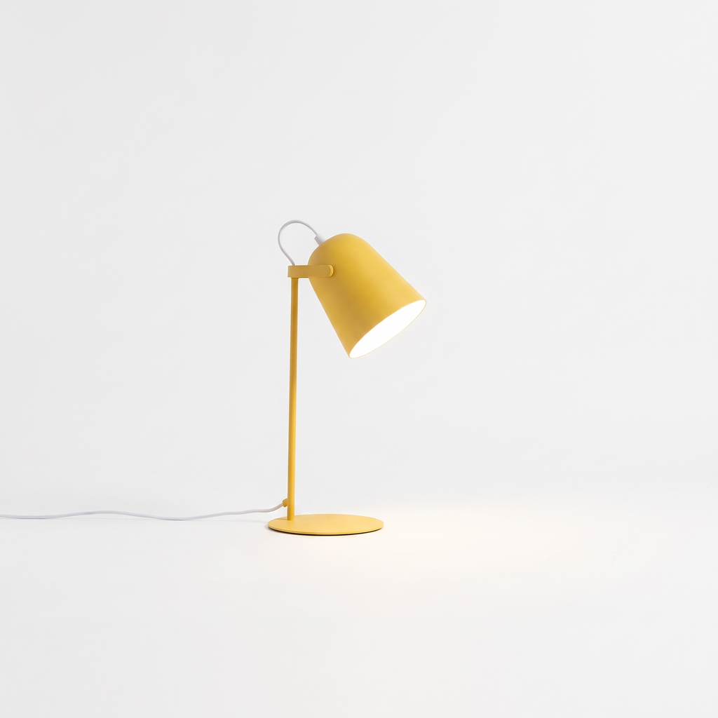 Nordic metal LED desk lamp on a plain white background