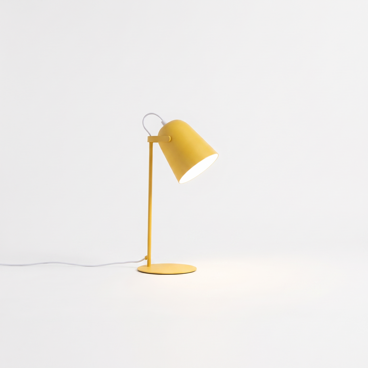 Nordic metal LED desk lamp on a plain white background