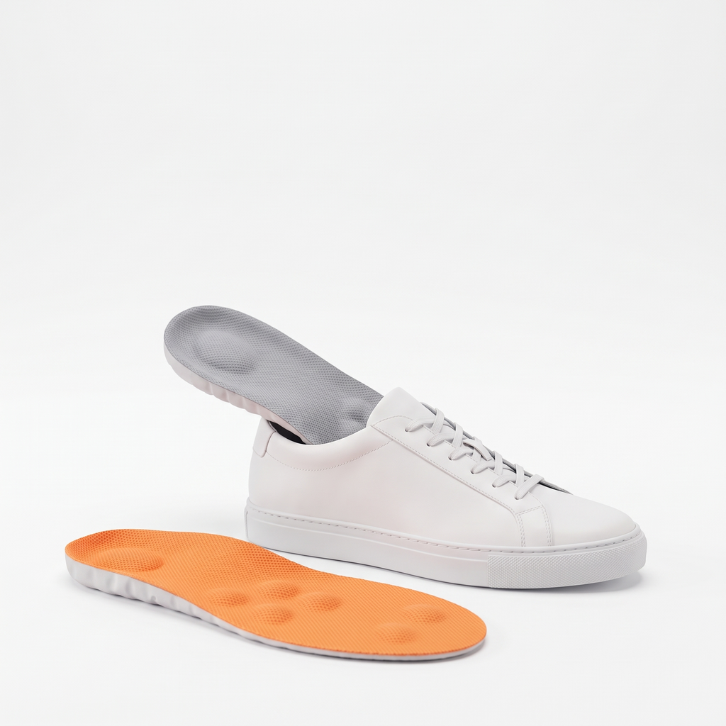 Cloud Comfort memory foam insoles on a plain white background