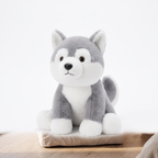 Weighted stuffed animal plush toy on a plain white background