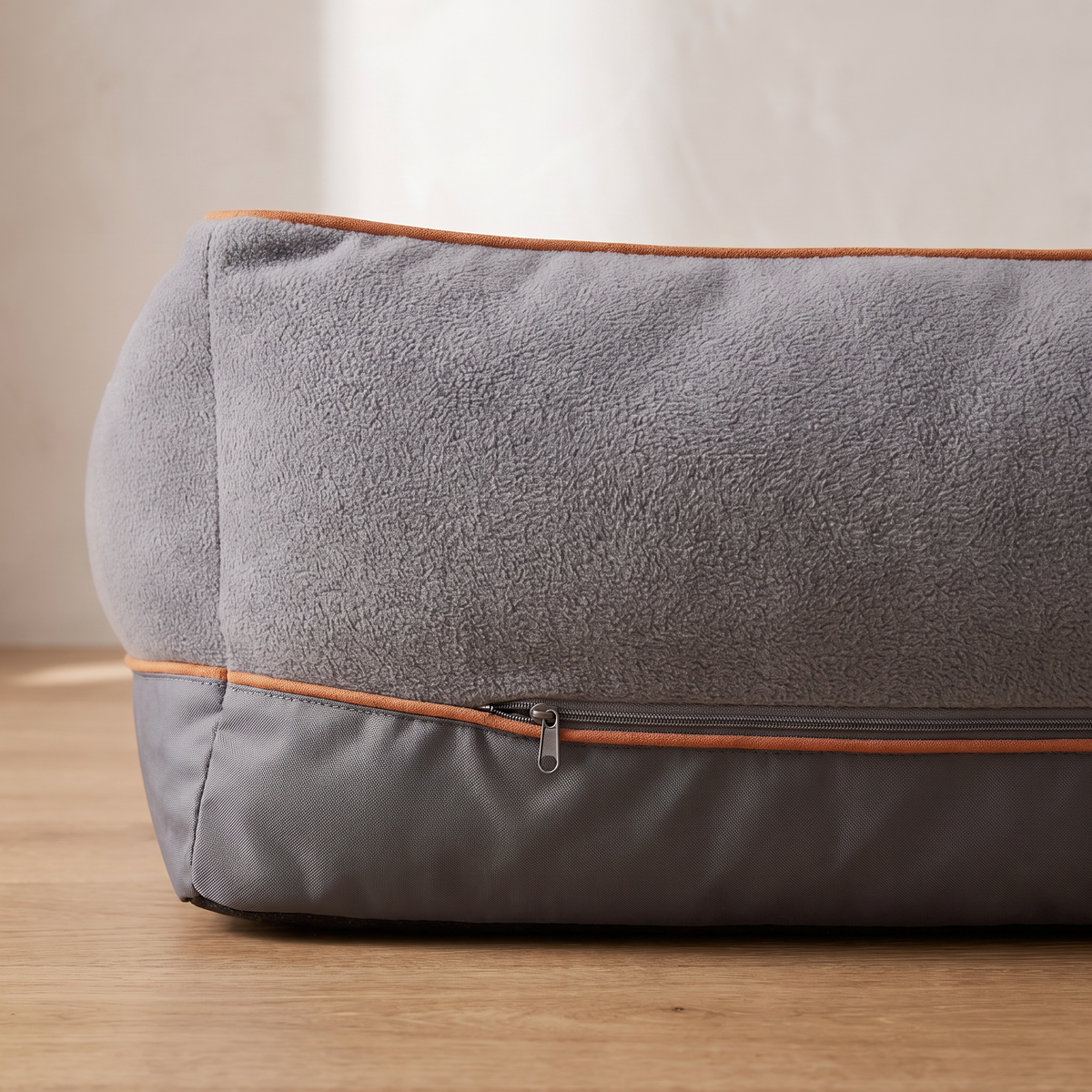 Close detail of the fleece bolster wall and waterproof base band
