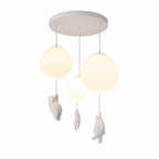 Bearlo bear and balloon cluster ceiling light on a white background