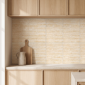 Tivoli travertine effect tiles used as a kitchen splashback