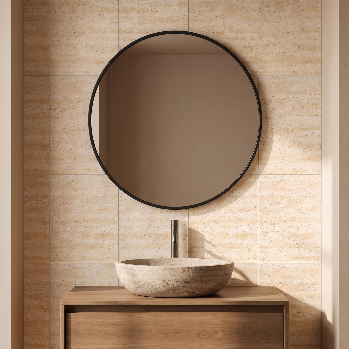 Tivoli tiles on a bathroom vanity wall